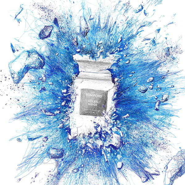 pen drawing of tomford perfume